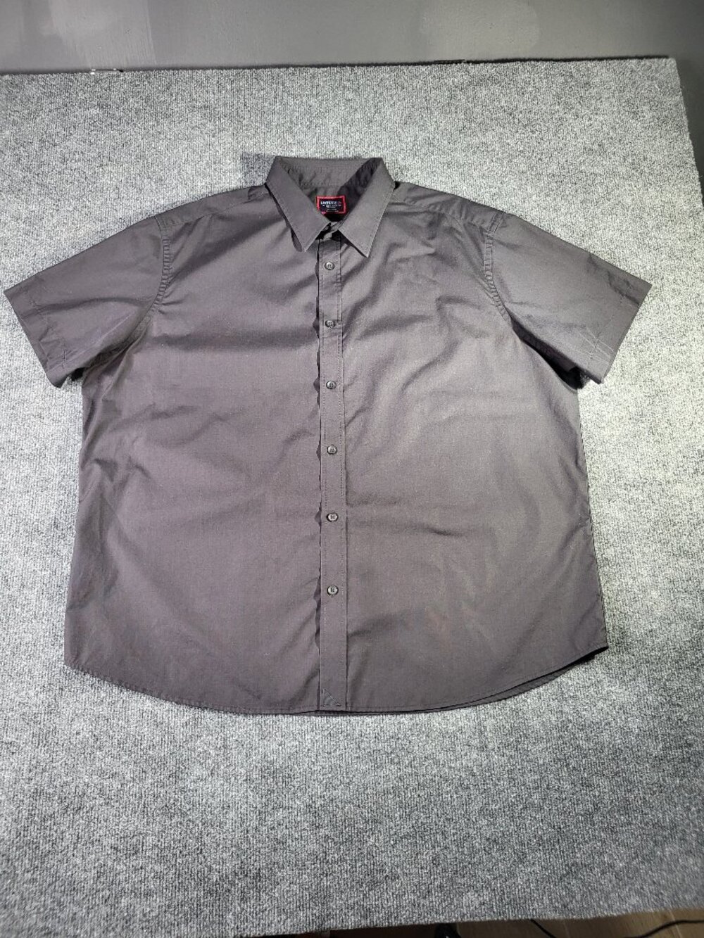Untuckit Mens Shirt Size XL Grey Button Up Short Sleeve Cotton